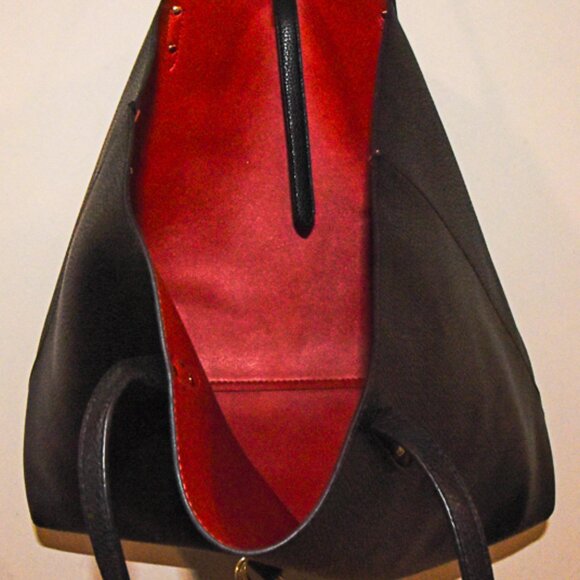 Victoria's Secret Tote Bag Black Faux Leather - Picture 4 of 4